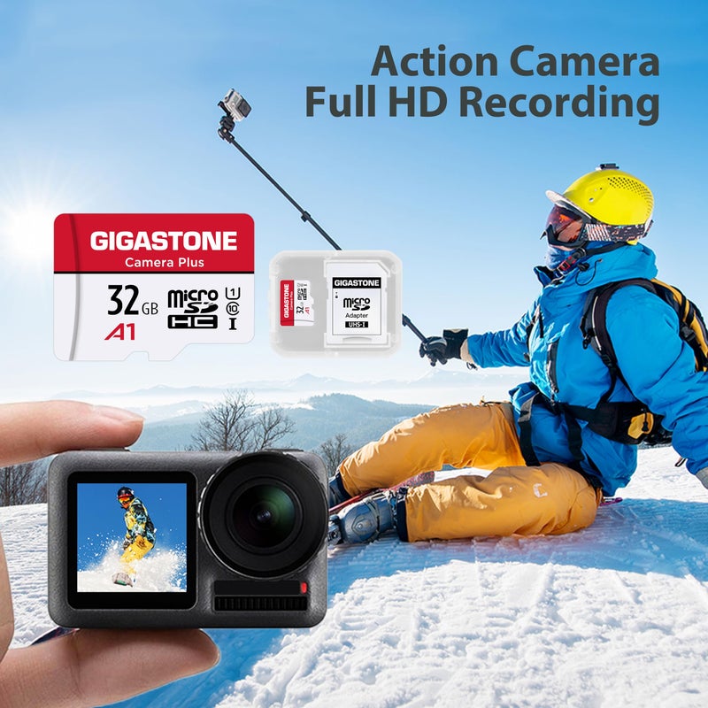 GIGASTONE 32GB Micro SD Card 5-Pack, MicroSDHC Memory Cards for Security Cameras, Wyze Cam, Roku, Full HD Video Recording, UHS-I U1 A1 Class 10, up to 90MB/s, with Adapter - Image 4
